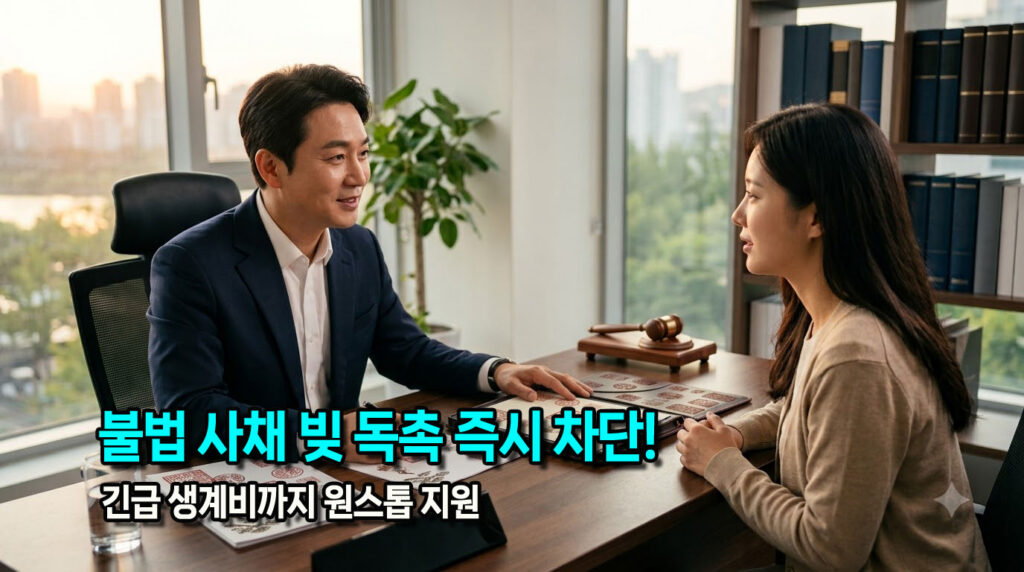 불법 사채 빚 독촉 즉시 차단! 긴급 생계비까지 원스톱 지원