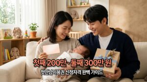 2026년 첫만남이용권 신청자격과 지원금액 총정리